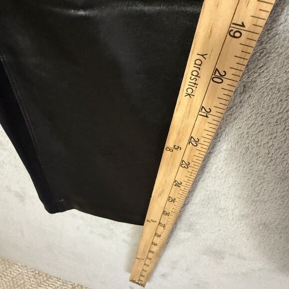 Athleta Delancy Shine Tight Leggings L Pants Pull On Black Active Faux Leather - Picture 5 of 8